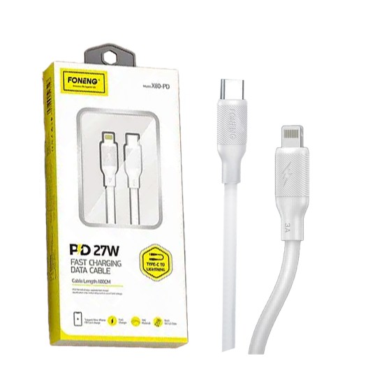 Foneng Fast Data Cable X80 Type C to Lightning 27W PD White